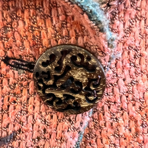 Soft Surroundings  Artwear Jacket Medium Boho Tapestry Tunic Blazer Lagenlook M - Picture 7 of 7